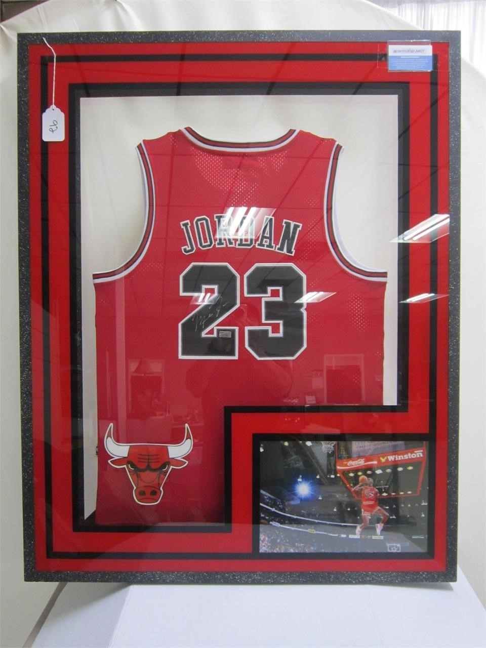 RARE FRAMED DOUBLE SIDED MICHAEL JORDAN JERSEY-SIG