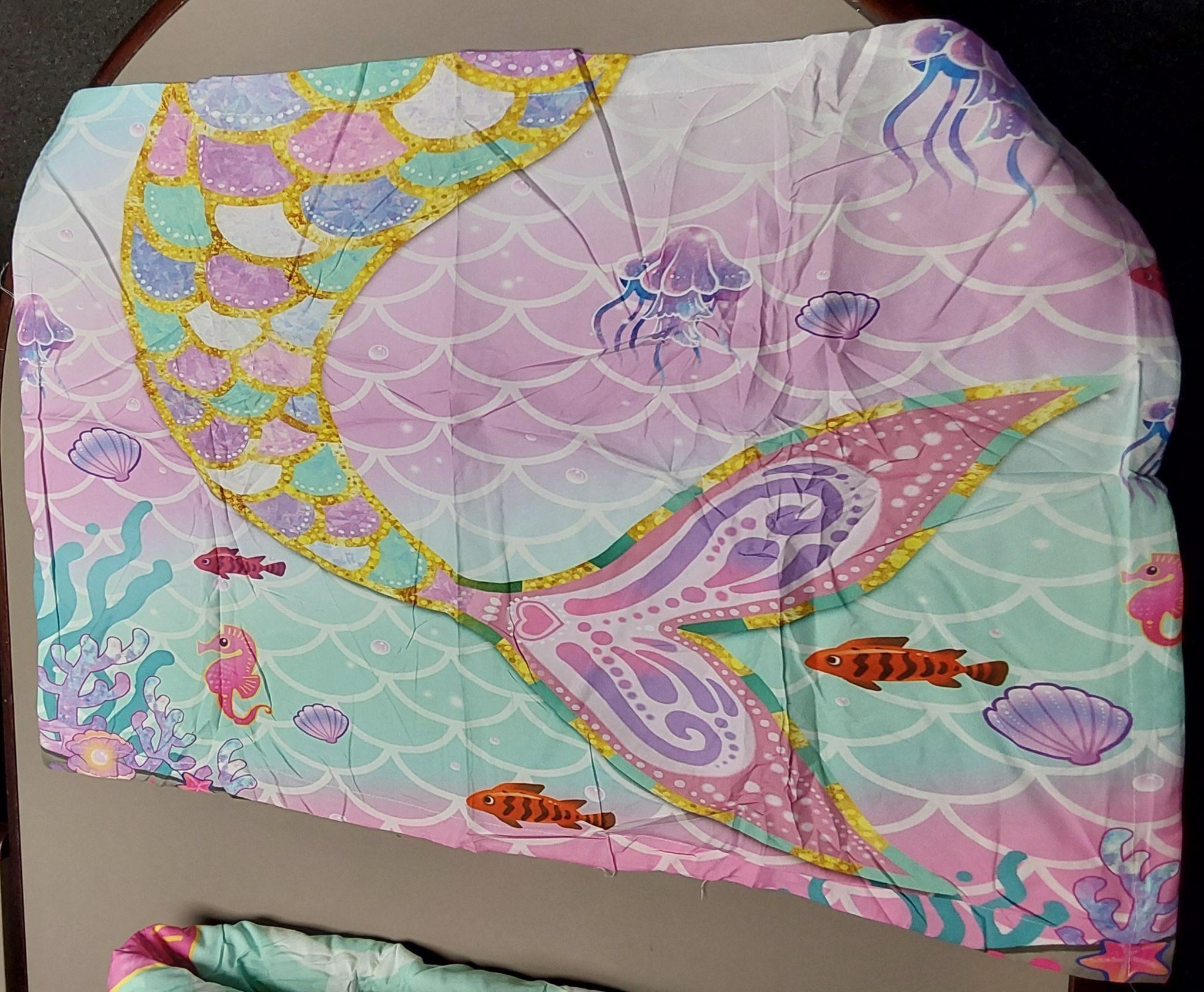 2pc Twin Comforter Set - Mermaid Tail