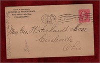 USA 1898 COVER PHILADELPHIA PA TO CIRCLEVILLE OH