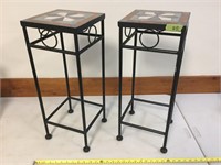 Iron & Tile Patio Stands