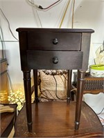 Vintage Mahogany Two Drawer Side Table