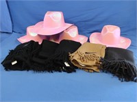 NWT Van Heusen Scarves, 4 Pink Cowboy Hats