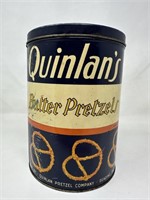 Antique Quinlans Pretzel Tin