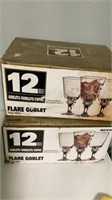 Made in usa flare goblets 2 boxes
