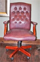 Leather Upholstered Wood Frame Office