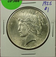 1925 Peace Dollar BU