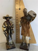 Waxed paper figures Set of 2
