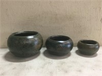 3 Pottery Planters