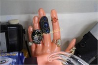 COSTUME JEWELRY RINGS - NOT DISPLAY