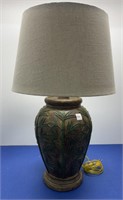Bamboo Print Table Lamp with Shade