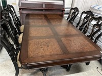 Beautiful Double Pedestal Wood Dining Table ,