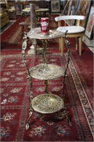 NICE ANTIQUE GOLD METAL TABLE