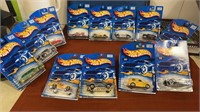 12 Hot wheels New on card.  This lot includes