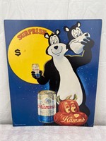 1992 HAMM’S Easel Back Halloween Price Board Sign