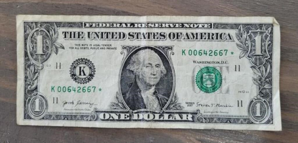 $1 bill Star Note