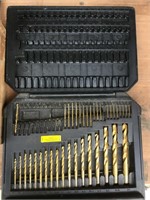 Drill Bits (2 cases), Milwaukee Elec Drill, Toolsl
