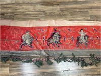 14' 8'' Asian Embroidery Tapestry Long