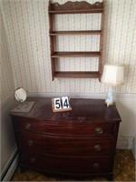 Old Buffet ~ Wall Shelf ~ Mirror and Lamp