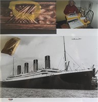 Titanic staircase fragment and signed photo from s