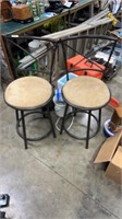 2 STOOLS W/ BACKS