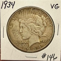 1924 Peace Dollar - VG