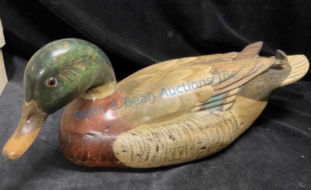 Large carved wood duck