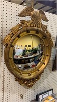 Gold eagle bull’s-eye mirror, federal style gold