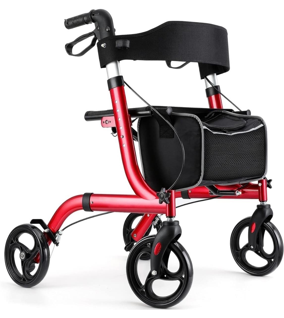 Rollator Walker w/ Seat Backrest Folding Light