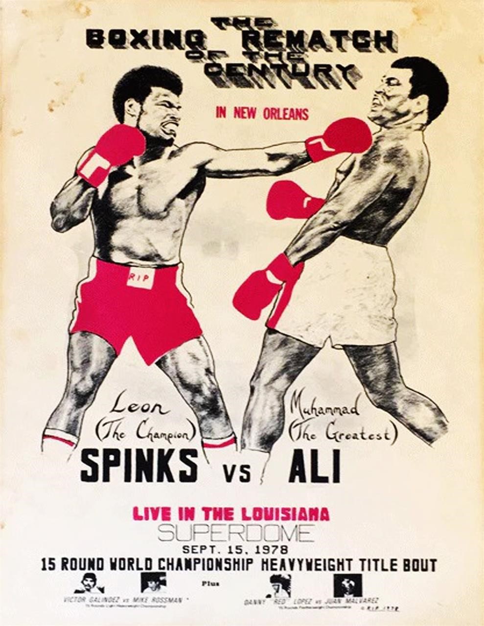 Spinks  Ali Fight Poster   Reprint