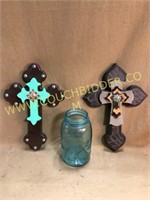 pair of 12 in decorative crosses