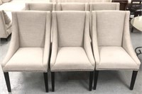 Villa Upholstered Dining Chairs with Nailhead Trim