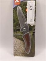 Ozark Trail 7.7” Lock Blade Knife with Wooden