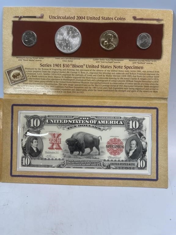 Lewis and Clark coinage and Currency set