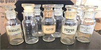Lot Of John Wagner Spice Apothecary Bottles