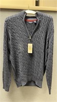 NWT Mens M Izod Half Zip Cable Knit Sweater