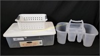 Plastic tray Caddy & Small Containers