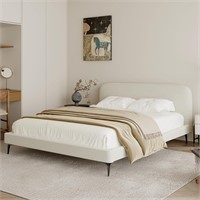 Acanva Upholstered Platform Bed Frame  Full Size