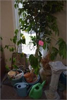 Plant stand, vase, plants, artificial trees etc