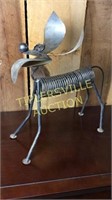 Springy metal art dog 16”h