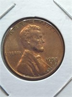 Uncirculated 1958 d. Lincoln wheat Penny