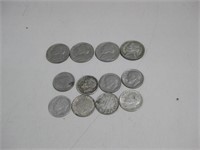 Eight Silver Dimes & Four Nickels See Info