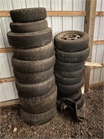 (20) ASSORTED TIRES-MOST HAVE GOOD TREAD LEFT
