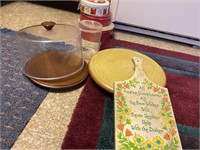 Cake Plate, Lazy Susan, Tins, Cutting Board