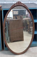 Wood Frame Oval Mirror - 46t x 28w