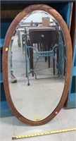 Oak Oval Mirror 21x39