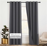 RYBHOME SOUNDPROOF CURTAINS 52x84IN