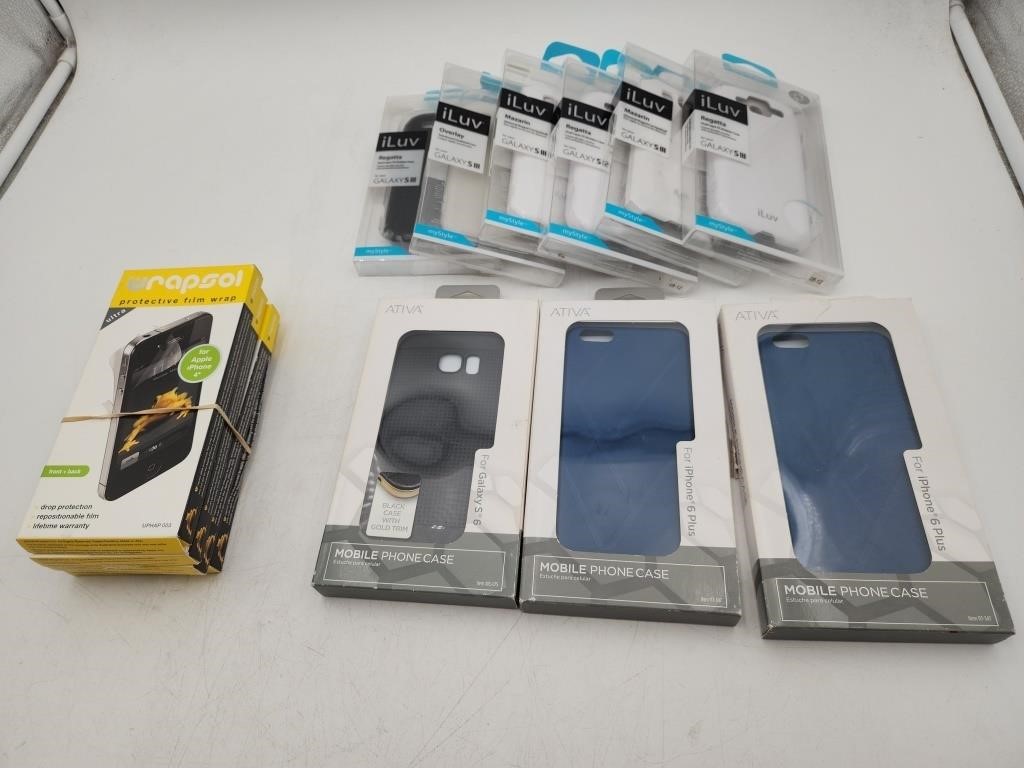 NEW Mixed Lot of Phone Cases & Film Wraps