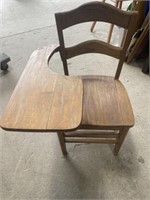 Wooden school desk chair