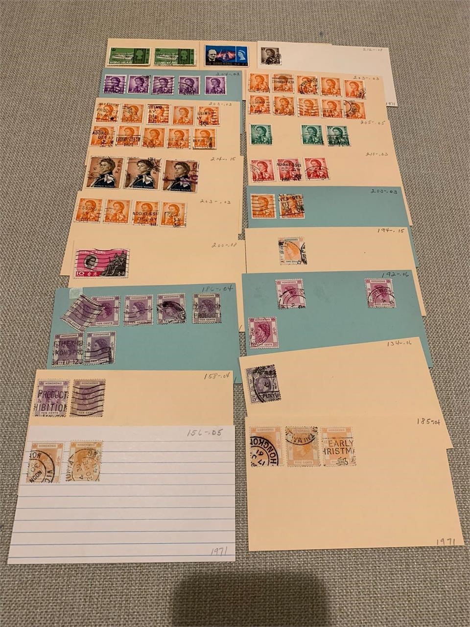 Vintage stamps from Hong Kong