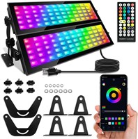 $86 2-Pack LED RGB Floodlight Outdoor Wall